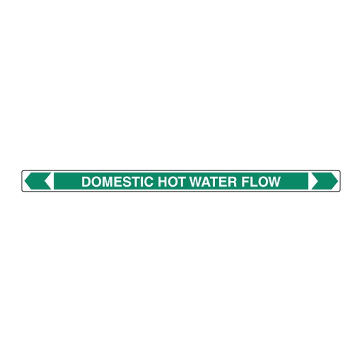 [22AFPMK024F] Pipe Marker, Domestic Hot Water Flow 25mm x 380mm(G)